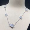 Van Cleef Arpels Frivole Necklace, 9 Flowers White Gold, Diamond VCARN25400