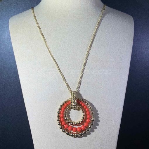 Van Cleef Arpels Perlée Couleurs Transformable Long Necklace Coral VCARP4DL00