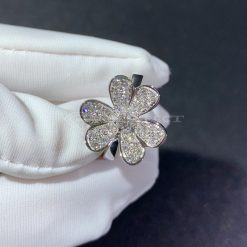 Van Cleef Arpels Frivole Ring 1 Flower White Gold Diamond Vcard31600 (1)