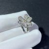 Van Cleef Arpels Frivole Ring, 1 Flower White Gold, Diamond VCARD31600