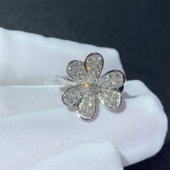 Van Cleef Arpels Frivole Ring, 1 Flower White Gold, Diamond VCARD31600