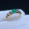 Van Cleef Arpels Perlée Couleurs Variation Ring Yellow Gold, Malachite VCARO5M200