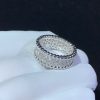 Van Cleef Arpels Perlée Diamonds Ring, 3 Rows White Gold, Diamond VCARN9Q000