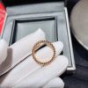 Van Cleef Arpels Perlée Diamonds Ring, 3 Rows Rose Gold, Diamond VCARN9WE00