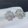 Van Cleef Arpels Cosmos Earrings, Small Model White Gold, Diamond VCARO68N00