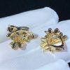 Van Cleef Arpels Frivole Earrings, 3 Flowers, Mini Model Yellow Gold, Diamond VCARP2DV00