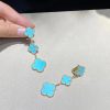 Van Cleef Arpels Magic Alhambra Earrings, 3 Motifs Turquoise