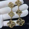 Van Cleef Arpels Magic Alhambra Earrings, 3 Motifs Yellow Gold