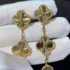 Van Cleef Arpels Magic Alhambra Earrings, 3 Motifs Yellow Gold