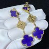 Van Cleef Arpels Magic Alhambra Earrings, 3 Motifs Lapis Lazuli