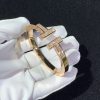 Tiffany T Pavé Diamond Square Bracelet in 18k Gold