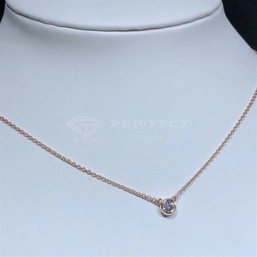 Tiffany Elsa Peretti™ Diamonds by the Yard™ Single Diamond Pendant in Rose Gold