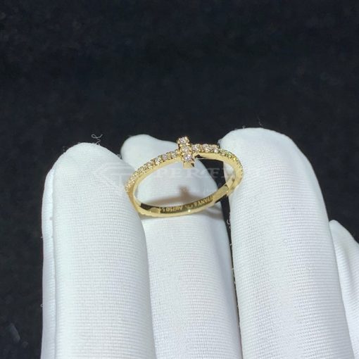 Tiffany T Diamond Wire Band Ring in 18k Gold