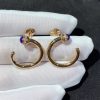 Piaget Possession Open Hoop Earrings With Lapis Lazuli