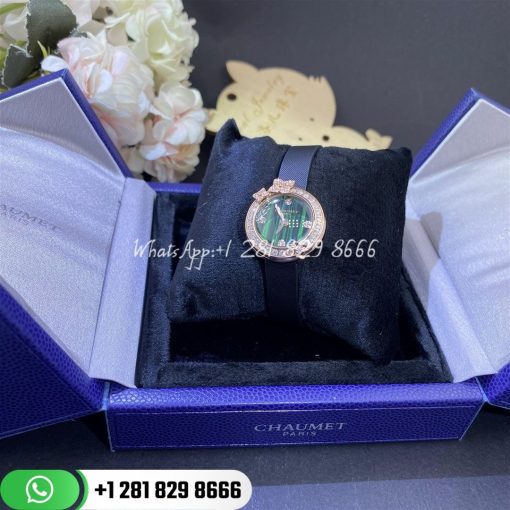 Chaumet Hortensia Watch Steel Diamonds Malachite Custom Watches (6)