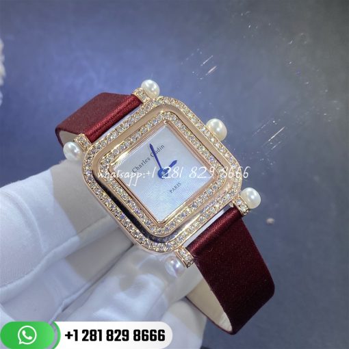 Charles Oudin Pansy Miroir Pearls Rose Gold Watch Custom Watches (1)