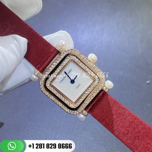 Charles Oudin Pansy Miroir Pearls Rose Gold Watch Custom Watches (7)
