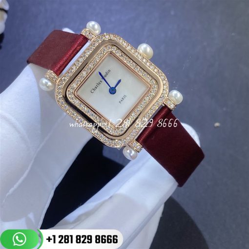 Charles Oudin Pansy Miroir Pearls Rose Gold Watch Custom Watches (9)