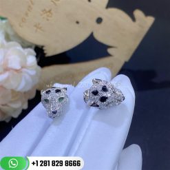 Cartier panthere de cartier stud earrings white gold n8515269 coral (1)